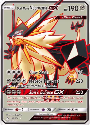 Dusk Mane Necrozma GX (Full Art) (145/156), SM - Ultra Prism — Pokémon card price