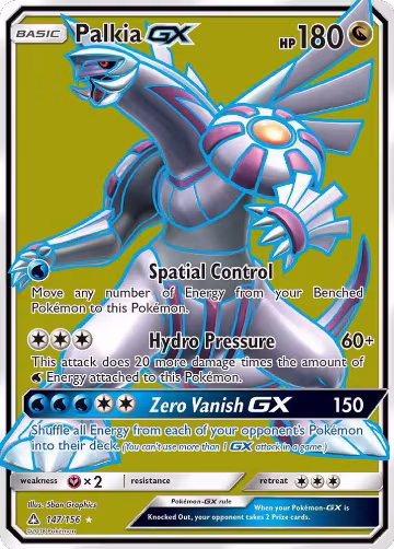 Palkia GX (Full Art) (147/156), SM - Ultra Prism — Pokémon card price