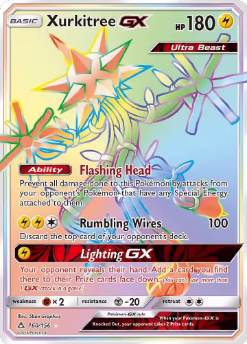 Xurkitree GX (Secret Rare) (160/156), SM - Ultra Prism — Pokémon card price