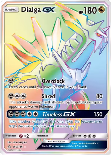 Dialga GX (Secret Rare) (164/156), SM - Ultra Prism — Pokémon card price