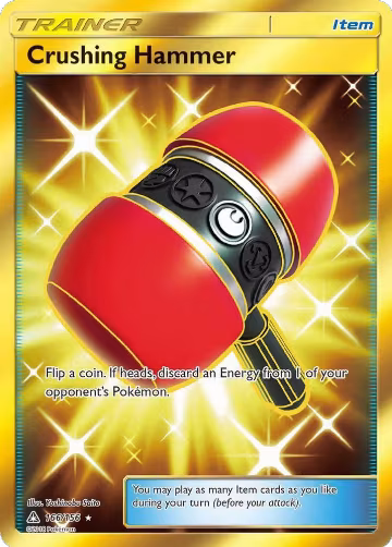 Crushing Hammer (Secret Rare) (166/156), SM - Ultra Prism — Pokémon card price