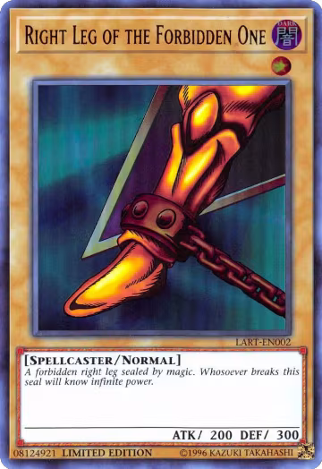 Right Leg of the Forbidden One (LART-EN002), The Lost Art Promotion — Yu-Gi-Oh! card price
