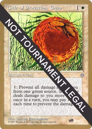 Circle of Protection: Green - 1996 Bertrand Lestree (ICE) (SB), World Championship Decks — Magic card price