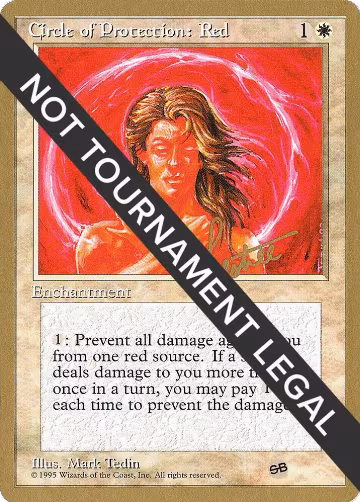 Circle of Protection: Red - 1996 Bertrand Lestree (4ED) (SB), World Championship Decks — Magic card price