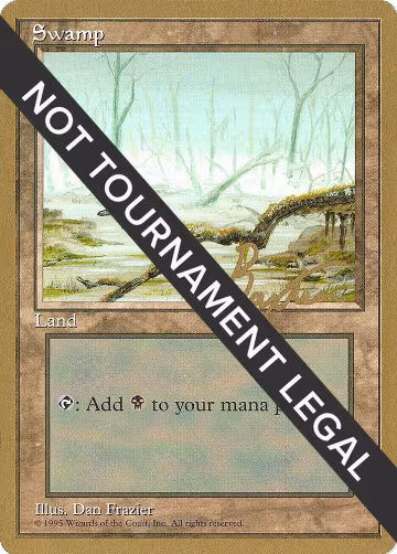 Swamp (A) - 1996 George Baxter (4ED), World Championship Decks — Magic card price