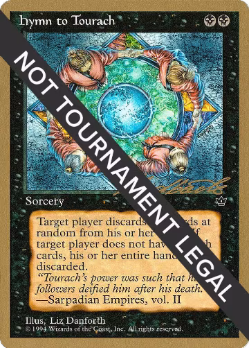 Hymn to Tourach (Circle) - 1996 Leon Lindback (FEM), World Championship Decks — Magic card price