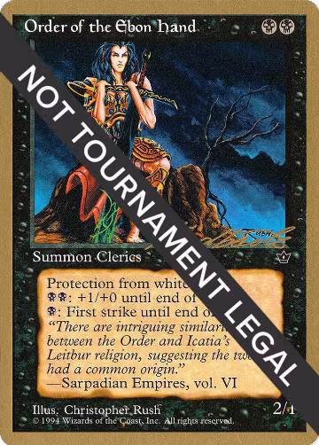 Order of the Ebon Hand (Rush) - 1996 Leon Lindback (FEM), World Championship Decks — Magic card price