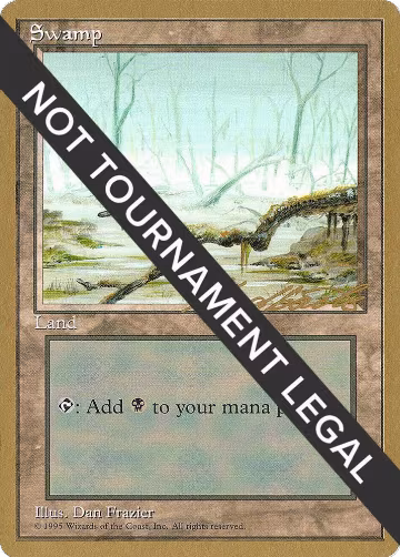 Swamp (A) - 1996 Leon Lindback (4ED), World Championship Decks — Magic card price