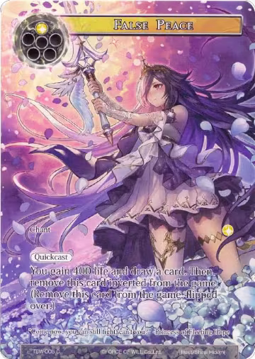 False Peace // Deadly Pox (Full Art) (TSW-005), The Time Spinning Witch — Force of Will card price