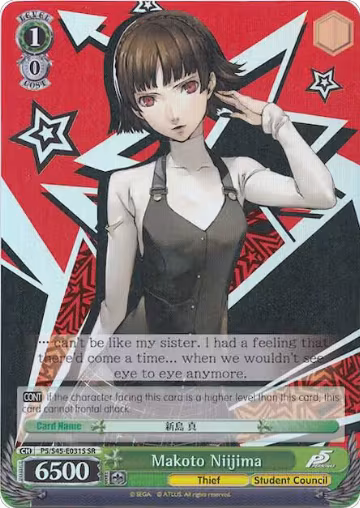 Makoto Niijima (SR) (P5/S45-E031S SR), Persona 5 — Weiß Schwarz card price