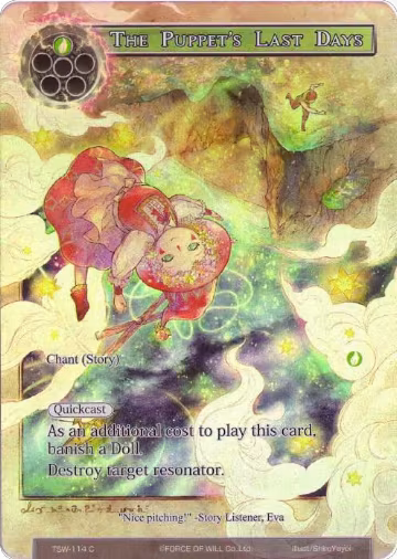 The Puppet's Last Days (Full Art) (TSW-114), The Time Spinning Witch — Force of Will card price