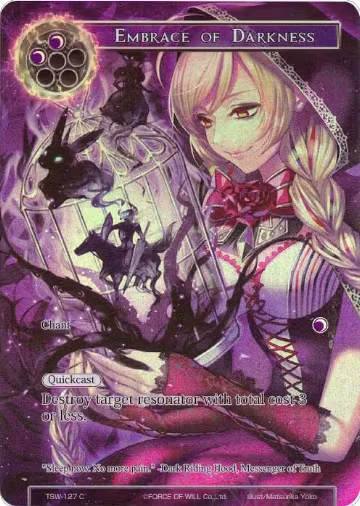 Embrace of Darkness (Full Art) (TSW-127), The Time Spinning Witch — Force of Will card price