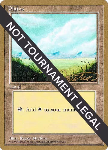 Plains (A) - 1996 Mark Justice (4ED), World Championship Decks — Magic card price
