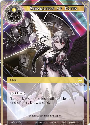 Separation of Fates (TSW-025), The Time Spinning Witch — Force of Will card price