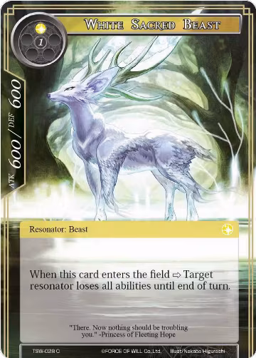 White Sacred Beast (TSW-028), The Time Spinning Witch — Force of Will card price