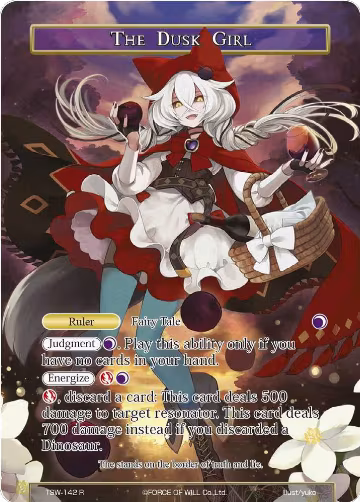 The Dusk Girl // Scarlet, the Crimson Beast (MISPRINT) (TSW-142), The Time Spinning Witch — Force of Will card price