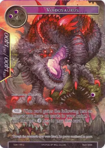 Voidosaurus (Full Art) (TSW-144), The Time Spinning Witch — Force of Will card price