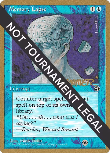 Memory Lapse - 1996 Shawn "Hammer" Regnier (HML) (SB), World Championship Decks — Magic card price