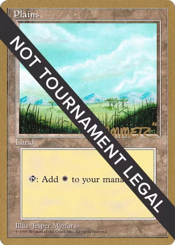 Plains (B) - 1996 Shawn "Hammer" Regnier (4ED), World Championship Decks — Magic card price