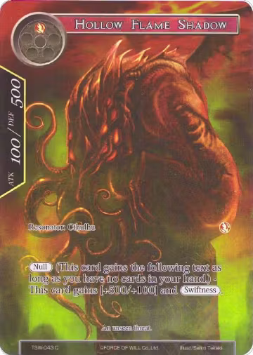 Hollow Flame Shadow (Full Art) (TSW-043), The Time Spinning Witch — Force of Will card price