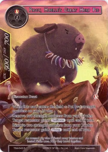 Piggy, Hoelle's Great Hero Pig (Full Art) (TSW-049), The Time Spinning Witch — Force of Will card price