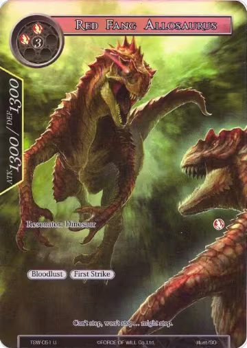 Red Fang Allosaurus (Full Art) (TSW-051), The Time Spinning Witch — Force of Will card price