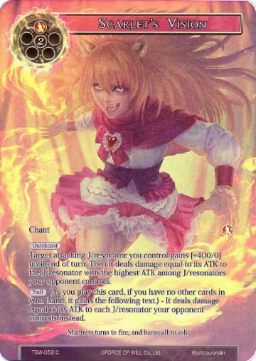 Scarlet's Vision (Full Art) (TSW-052), The Time Spinning Witch — Force of Will card price