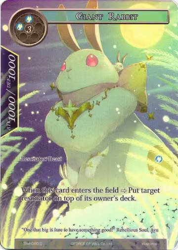 Giant Rabbit (Full Art) (TSW-060), The Time Spinning Witch — Force of Will card price