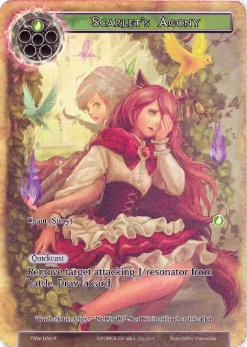 Scarlet's Agony (Full Art) (TSW-104), The Time Spinning Witch — Force of Will card price