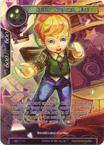 Story Speaker, Eve (Full Art) (TSW-111), The Time Spinning Witch — Force of Will card price