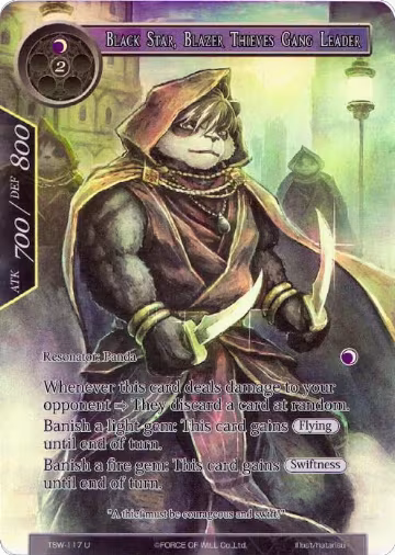 Black Star, Blazer Thieves Gang Leader (Full Art) (TSW-117), The Time Spinning Witch — Force of Will card price