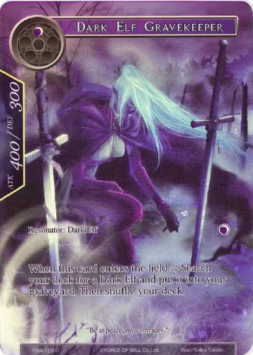Dark Elf Gravekeeper (Full Art) (TSW-123), The Time Spinning Witch — Force of Will card price