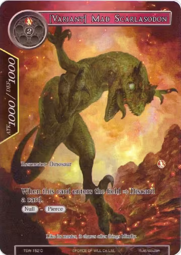 [Variant] Mad Scarlasodon (Full Art) (TSW-152), The Time Spinning Witch — Force of Will card price