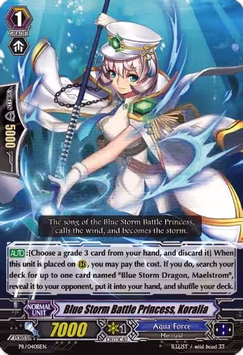 Blue Storm Battle Princess, Koralia - PR/0408EN (PR/0408EN), Promo Cards — Vanguard card price