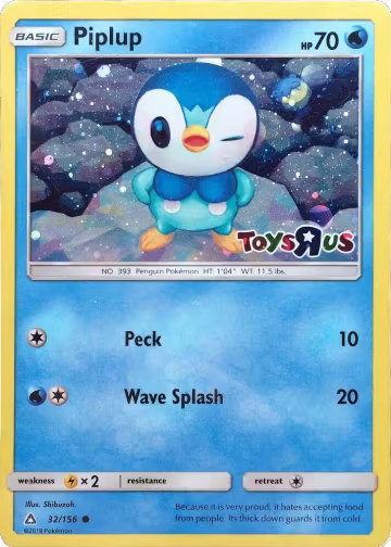 Piplup - 32/156 (Toys R Us) (032/156), Miscellaneous Cards & Products — Pokémon card price