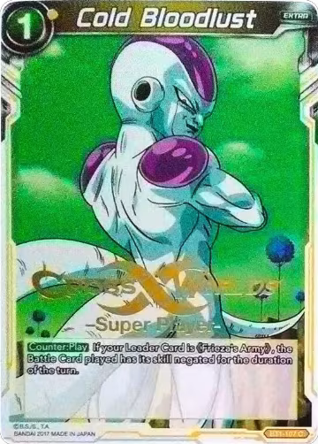 Cold Bloodlust (Super Player Stamped) (BT1-107), Tournament Promotion Cards — DB Super card price