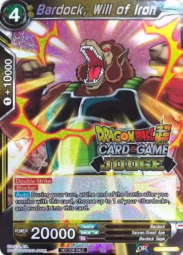 Bardock, Will of Iron (P-035), Judge Promotion Cards — DB Super card price