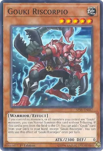 Gouki Riscorpio (SP18-EN017), Star Pack VRAINS — Yu-Gi-Oh! card price