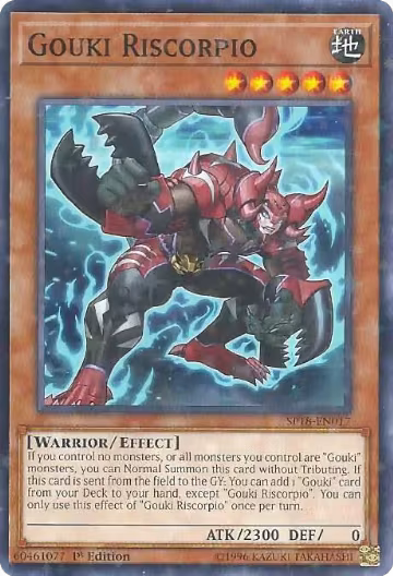 Gouki Riscorpio (Starfoil) (SP18-EN017), Star Pack VRAINS — Yu-Gi-Oh! card price