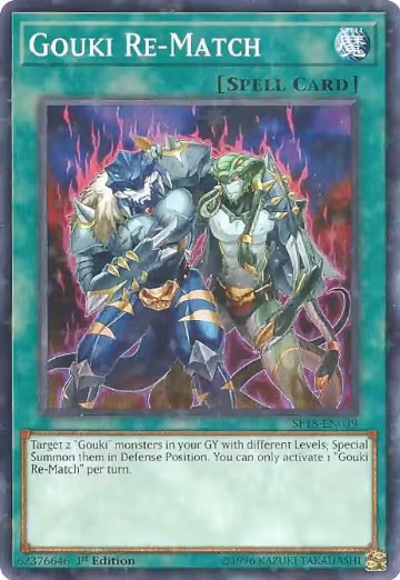 Gouki Re-Match (Starfoil) (SP18-EN039), Star Pack VRAINS — Yu-Gi-Oh! card price