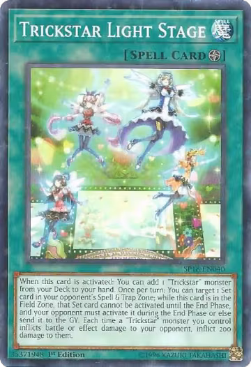 Trickstar Light Stage (Starfoil) (SP18-EN040), Star Pack VRAINS — Yu-Gi-Oh! card price