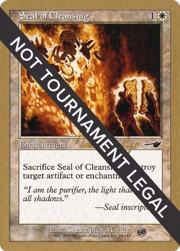 Seal of Cleansing - 2000 Tom van de Logt (NMS) (SB), World Championship Decks — Magic card price