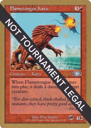 Flametongue Kavu - 2001 Tom van de Logt (PLS) (SB), World Championship Decks — Magic card price