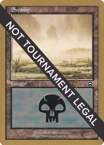 Swamp (341) - 2001 Tom van de Logt (MMQ), World Championship Decks — Magic card price