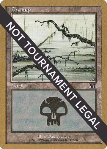 Swamp (340) - 1999 Jakub Slemr (6ED), World Championship Decks — Magic card price