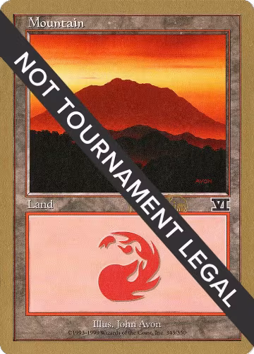 Mountain (343) - 1999 Mark Le Pine (6ED), World Championship Decks — Magic card price