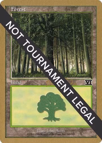 Forest (349) - 1999 Matt Linde (6ED), World Championship Decks — Magic card price
