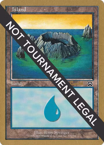 Island (335) - 2001 Alex Borteh (MMQ), World Championship Decks — Magic card price
