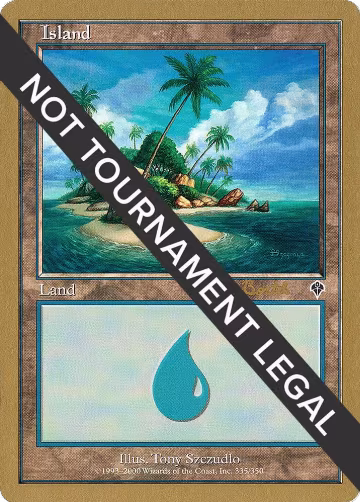 Island (335) - 2001 Alex Borteh (INV), World Championship Decks — Magic card price