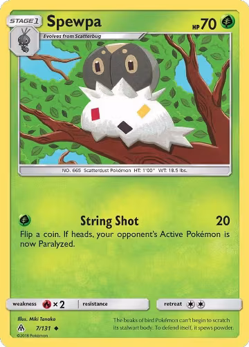 Spewpa (7/131), SM - Forbidden Light — Pokémon card price